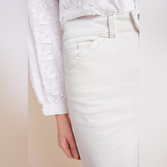 AG Adriano Goldschmied Rosie Workwear Wide Leg cropped white Jeans MSRP $225 - Picture 4 of 5